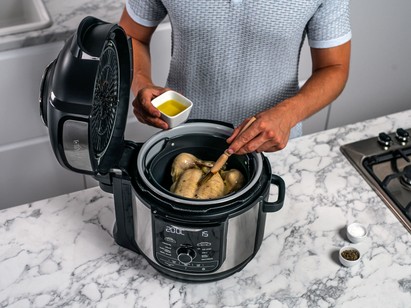 Up to 75% Less Fat**.